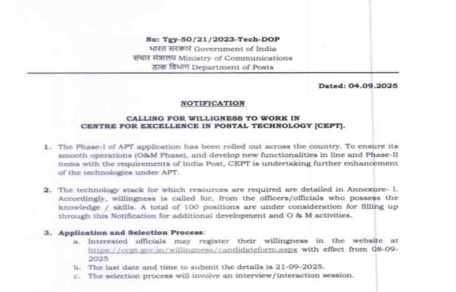 Indian Post Bharti 2025