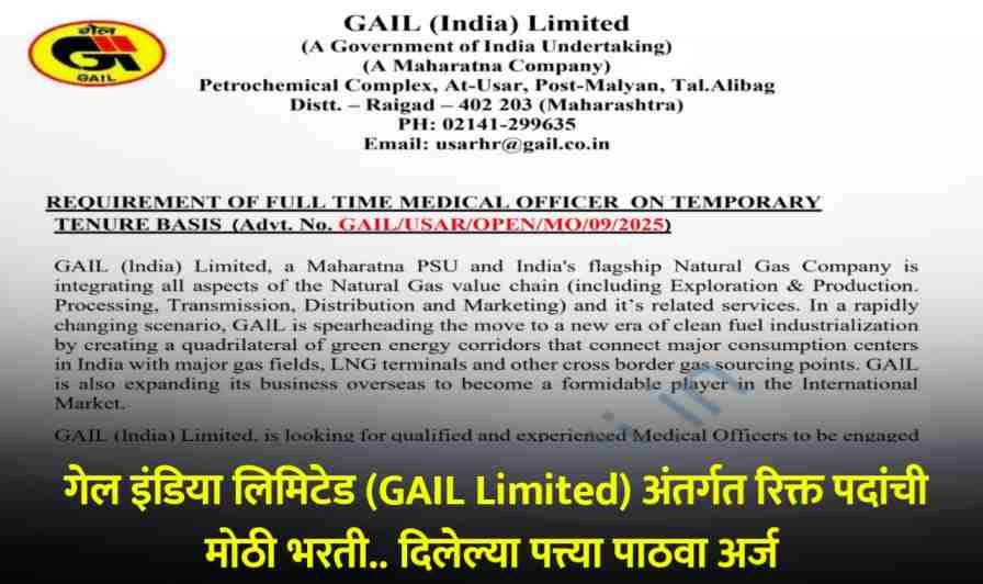 GAIL India Bharti 2025