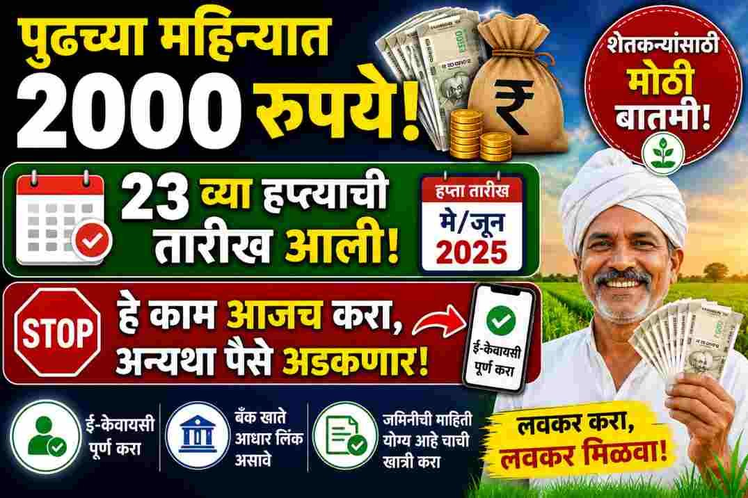 PM Kisan Yojana 23rd Installment Date Update