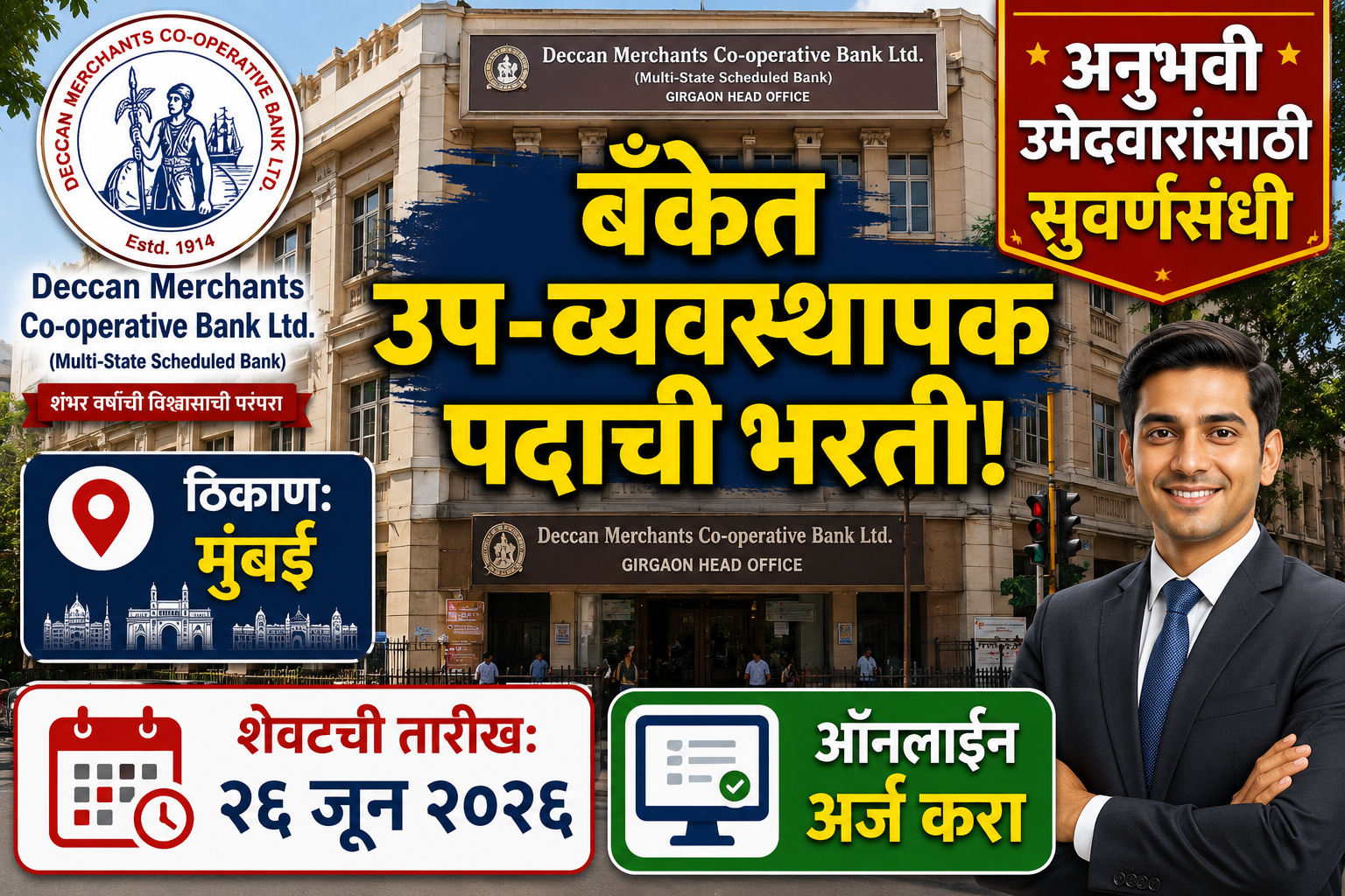 Deccan Merchants Bank Recruitment 2026